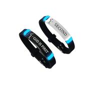 GOD is First Bracelets, 2pcs Glow in The Dark Christ 3D Cross Slicone Bangles for Men Women, Inspirational Christian Wristband, Faith Gift for Believers