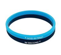 GOD IS FIRST IM SECOND Bracelets, Bible Verse Inspirational Bracelet, Christian Faith Religious Silicone Wristband, Uplifting Christian Gift Set for Men Women Teens (Hope)