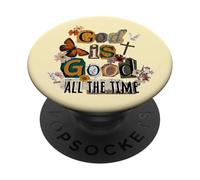 God is Good All the Time Butterfly Floral Inspirational PopSockets Adhesive PopGrip