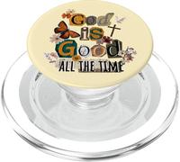 God is Good All the Time Butterfly Floral Inspirational PopSockets PopGrip for MagSafe