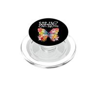 God Is Good All The Time Christian Bible Verse Butterfly PopSockets PopGrip for MagSafe