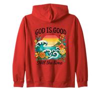 God Is Good All The Time Christian Bible Verse Cute Beach Zip Hoodie