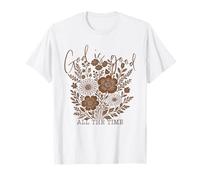 God is Good All The Time Christian Floral Faith Quote Women T-Shirt