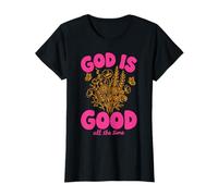 God is Good All The Time Christian Floral T-Shirt