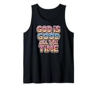 God is Good All The Time Christian Ice Cream Drip Style Tank Top