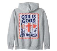 God Is Good All The Time Christian Summer Zip Hoodie