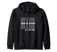 God is Good All The Time Faith-Based Church Bible Verse Zip Hoodie