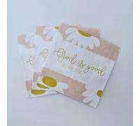 God Is Good All the Time Floral Cocktail Napkins - 16 Count | Christian Inspirational Party Napkins for Drinks, Desserts & Gatherings