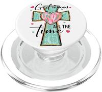 God Is Good All The Time Heart Cross PopSockets PopGrip for MagSafe