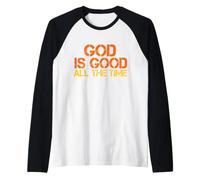 God is Good All The Time Jesus Retro Vintage Christian Bible Raglan Baseball Tee