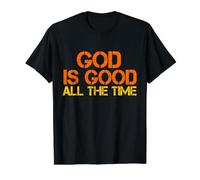 God is Good All The Time Jesus Retro Vintage Christian Bible Value Graphic T-Shirt, Men, Black, M
