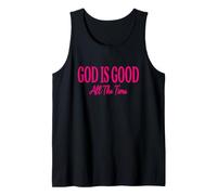 God is Good All The Time, Pink Inspirational Christian Faith Tank Top