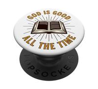 God is Good All the Time Religious Christian Gift Men Women PopSockets Adhesive PopGrip