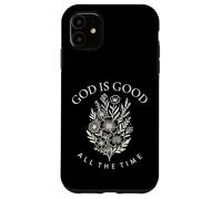 God Is Good All The Time Wild Flowers Christian Womens Kids Case for iPhone 11