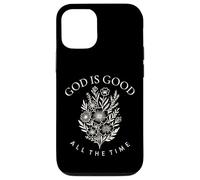 God Is Good All The Time Wild Flowers Christian Womens Kids Case for iPhone 12/12 Pro