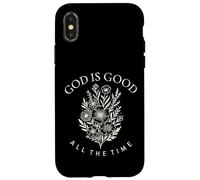God Is Good All The Time Wild Flowers Christian Womens Kids Case for iPhone X/XS