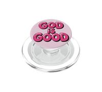 God Is Good Bubbly Pink Typography Christian Aesthetic PopSockets PopGrip for MagSafe