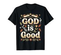 God is Good Christian Faith Bible Value Graphic T-Shirt, Men, Black, M