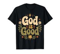 God is Good Christian Faith Bible Value Graphic T-Shirt, Men, Black, S