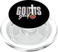 God Is Good Cross With Heart Faith Quote PopSockets PopGrip for MagSafe