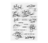 God is Good Faith Words Stamps for Card Making DIY Scrapbooking Peace be with You Phrase Transparent Silicone Seal Stamping Stamps for Paper Crafting Arts Crafts Scrapbooking Supplies Album Decor