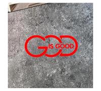 GOD is Good Motorcycle Stickers Waterproof Motorbike Fuel Tank Front Fairing Helmet Body Decorative Vinyl Decals(Red,20x9cm)