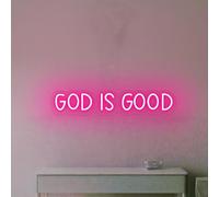 God is Good Neon Sign, Religious Home Room Decor, Gift for Christians