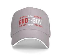 God is Greater Than Government Hat God Bigger Than Gov Christ Jesus 2024 Christian Baseball Cap Gray