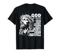 God is Greater Than My Fear Christian Affirmation T-Shirt