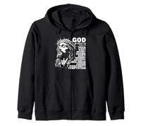 God is Greater Than My Fear Christian Affirmation Zip Hoodie