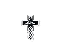 God Is Greater Than The Highs And Lows Christian Faith Cross Mountain Enamel Pin, Inspirational Faith Pin Brooch, Christian Encouragement Brooch Badge, Religious Belief Lapel Badges For Devotee Prayer