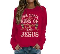 God is Greater Than The Highs and Lows Sweatshirt for Women Long Sleeve Graphic Womens Pullover Crop Top, Red (watermelon red), XXL