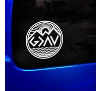 God is Greater Than The Highs and The Lows Sticker, Car Decal Sticker, Window Bumper Sticker, Camper Van Caravan Sticker, Van Life (150mm x 150mm (LxH))