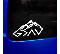 God is Greater Than The Highs and The Lows Sticker, Car Decal Sticker, Window Bumper Sticker, Van Caravan Sticker, Van Life Sticker (120mm x 50mm (LxH))