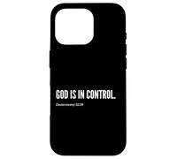 God Is in Control Christian Quote Bible Verse Design Case for iPhone 16 Pro