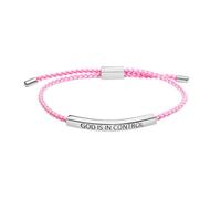 God Is In Control Inspirational Bracelets for Women, Christian Faith Bracelets Handmade Letter Braided Bracelet Adjustable Stainless Steel for Women Girls Christmas/Birthday Gifts Jewelry, M, Nylon