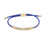 God Is In Control Inspirational Bracelets for Women, Christian Faith Bracelets Handmade Letter Braided Bracelet Adjustable Stainless Steel for Women Girls Christmas/Birthday Gifts Jewelry, M, Nylon