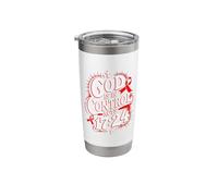 God is in Control Survivor Heart Disease Awareness Stainless Steel Insulated Tumbler