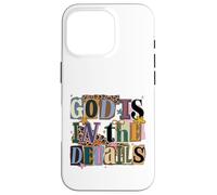 God Is In The Details Collage Ransom Note Style Design Case for iPhone 16 Pro