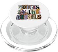 God Is In The Details Collage Ransom Note Style Design PopSockets PopGrip for MagSafe