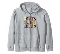 God Is In The Details Collage Ransom Note Style Design Zip Hoodie