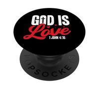 God Is Love - 1 John 4:16 Bible Verse Faith Based Religious PopSockets Adhesive PopGrip
