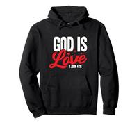 God Is Love - 1 John 4:16 Bible Verse Faith Based Religious Pullover Hoodie