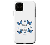 God Is Love Butterfly Christian Bible Verse 1 John 4:7-21 Case for iPhone 11