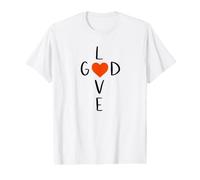 God is Love | Cross Heart Christian Faith Bible 1 John 4:8 Value Graphic T-Shirt