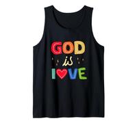 God is Love, Faith in God, Jesus Love Rainbow Tank Top