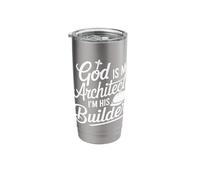 God is My Architect I'm His Builder Stainless Steel Insulated Tumbler