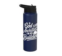 God is My Architect I'm His Builder Stainless Steel Insulated Water Bottle