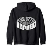 God is My City of Refuge & Strength, Bold Faith Apparel Zip Hoodie