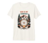 GOD is My Compass - Proverbs 3:6 Christian Faith Camping Premium T-Shirt